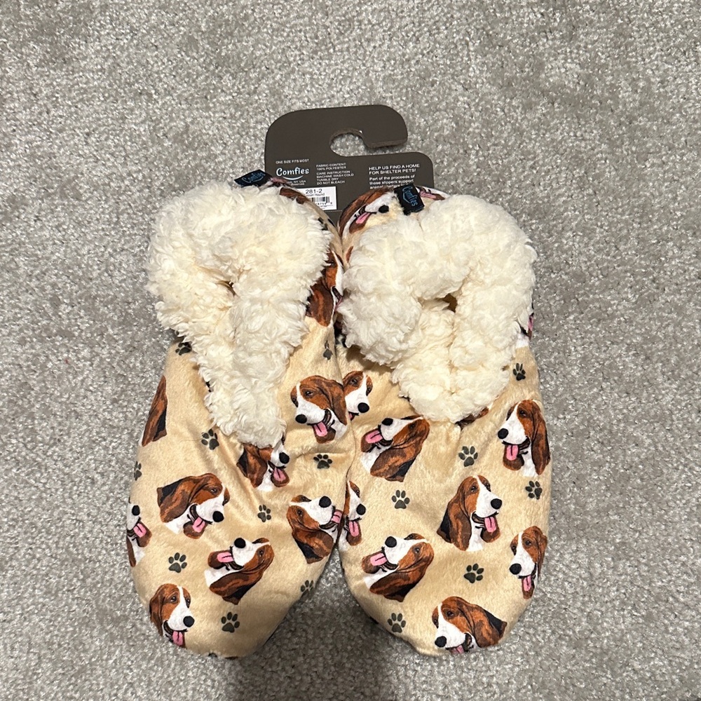 Cozy Dog Print Slippers